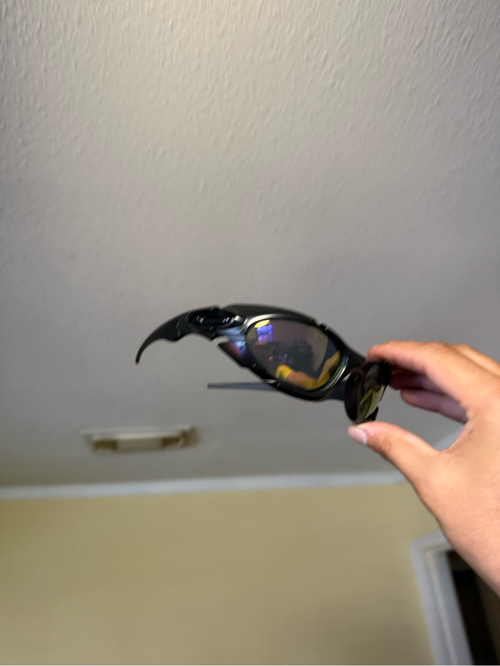 Black Sport Sunglasses with Mirrored Amber Lenses Oakley